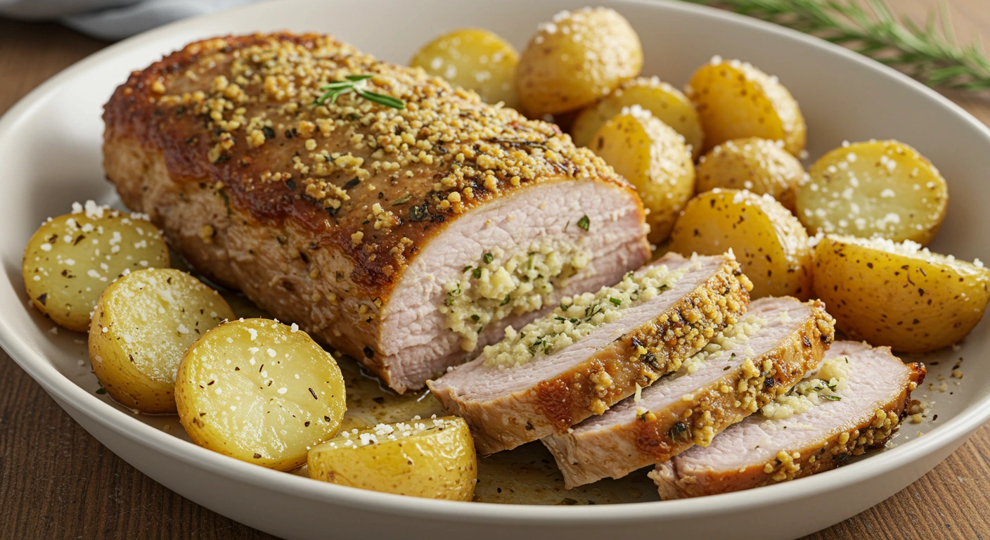 Garlic Parmesan Pork & Potatoes